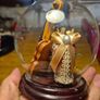 Vintage Globe with Country Meadow Flowers in a Fancy Show and Violin Decoration. Image 7