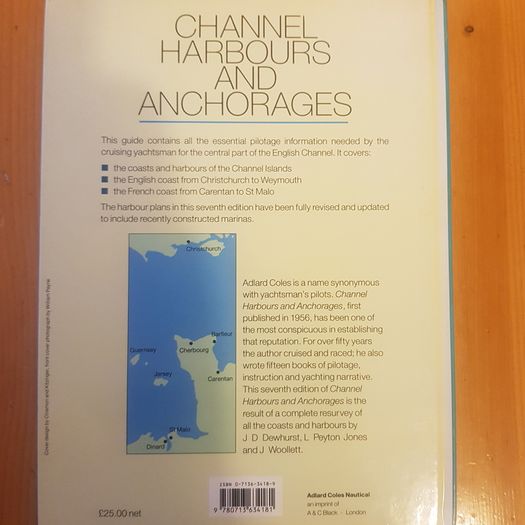 Channel Harbours And Ancorages  K Adlard Coles. Hardback  .