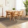 Living Room Rug, 160 x 230 cm, Jute Look Kitchen Rug, Natural Washable Rug, Black Brown, Non-Slip Rugs for Bedroom, Balcony, Entrance, Dining Room, Office Area Decor Image 7