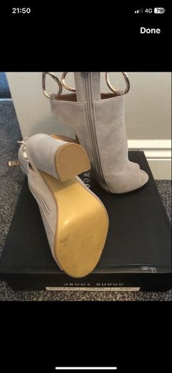 Size uk4 grey suede shoes