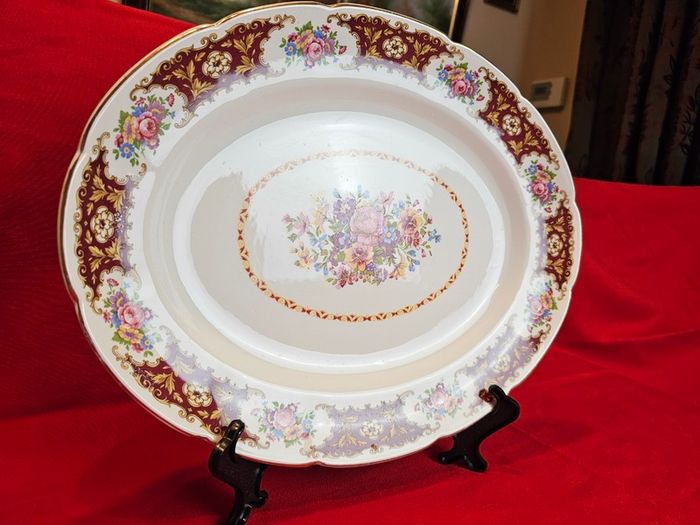 Large, beautiful oval serving platter by Arklow Pottery (Larne pattern / No. 2384) - Vintage from Ireland