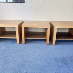 3 x Oak Side Units