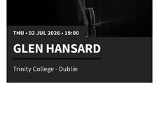 Glen Hansard 2x tickets and hotel stay