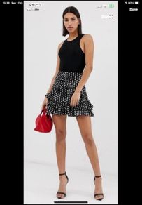 skirt Bnwt misguided polka dot skirt size 12