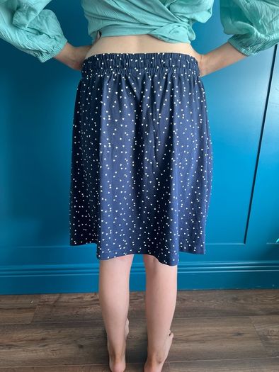 Esprit navy & white skirt. Size S