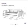 DFS Lawrie Formal Back 4 seater Sofa with  a large round pattern and plan footstool, PRICE DROP OPEN TO OFFERS Image 10