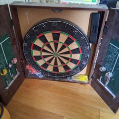 Dart Board In Cabinet