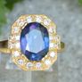 Beautiful Vintage 3.6ct Sapphire & Diamond Ring - 18ct Image 8