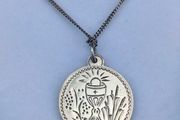 Irish Sterling Silver Communion pendant set