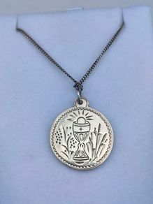 Irish Sterling Silver Communion pendant set