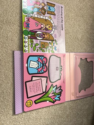 Princess Party book & puzzle pieces