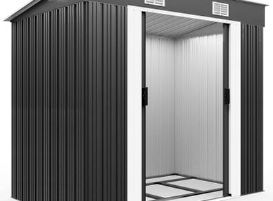 Garden Shed, Galvanised Metal3.35 M2 Incl. Sliding Door
