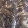 Fabulous Rembrandt's The Night Watch Vintage Hinged Biscuit Tin with a Raised Relief Reproduction of the Famous Painting, Attributed to the Victoria Biscuit Company of Holland Image 9