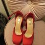 Pillar box red womens shoes Image 6