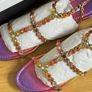 Aquazzura Tequila Crystal Embellished Leather Sandal Flat SZ40 RRP 750 Image 3