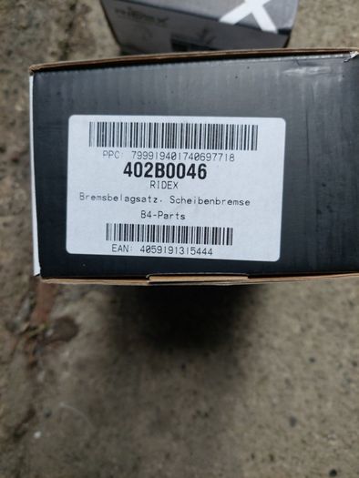 RIDEX front and rear brake pads BMW