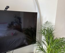 Modern Curved LED Floor Lamp - Excellent Condition