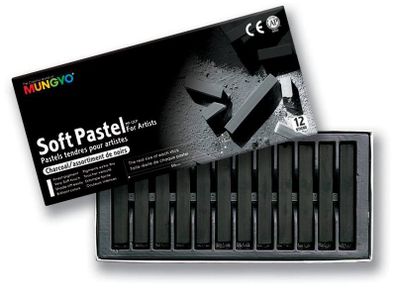 Mungyo Artist's Soft Pastels (12 Charcoal)