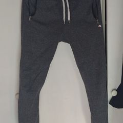 Champion Men's Grey Sweatpants - Small - Small C Logo