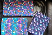 Three Various Colourful Stretchy Fabric
