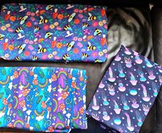 Three Various Colourful Stretchy Fabric