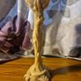 Rare Find. Vintage Resin Oriental Goddess Carved Statue/Holder Image 3