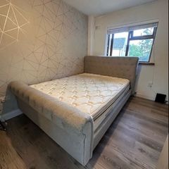 Sleigh Bed King Size EZ Living Furniture