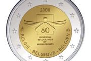 Belgium 2 Euro Commemorative Coin 2008 - Human Rights. Uncirculated.