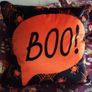 Bedlam Brand Boo Halloween Cushion in Orange Image 10