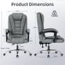 Office Chair, Desk Chairs with Padded Armrests and Soft Backrest, Height Adjustable, Swivel Chairs with Wheels, Tilt Function, Computer Chair for Home Office, Dark Grey Image 3