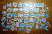 50pcs Science Experiment Stickers Decals