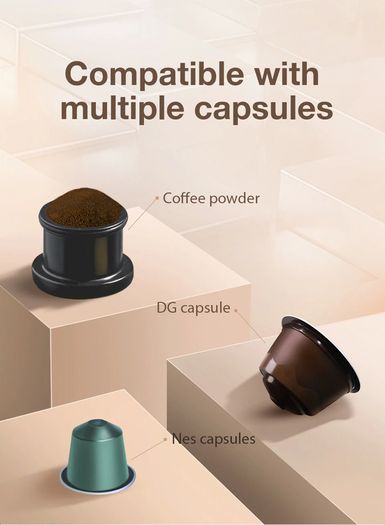 Portable Coffee Machine for Car & Home,DC12V Expresso Coffee Maker Fit Nexpresso Dolce Pod Capsule Coffee Powder H4