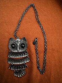 Owl long necklace