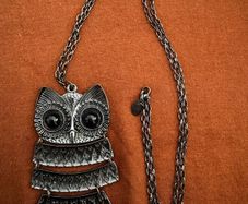 Owl long necklace