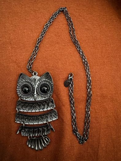 Owl long necklace