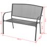 Garden Bench 108 cm Steel and Mesh Anthracite Image 6