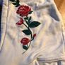 White Hollister hoody with roses Image 2