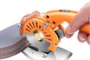 Fabric Cutting machine 100mm Rotating Fabric Cutting Machine 27mm Cutting Height Electric Rotating Cutting Machine Orange