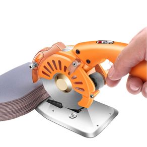 Fabric Cutting machine 100mm Rotating Fabric Cutting Machine 27mm Cutting Height Electric Rotating Cutting Machine Orange