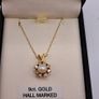 9ct yellow gold pearl necklace Image 2