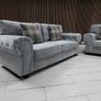 Verona Grey Fabric Fullback Cushions Sofa Image 2
