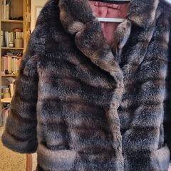 vintage Faux fur jacket brown