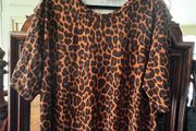 NEW - JD Williams Fab Flame Leopard Dress Size 18