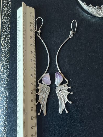 Sterling earrings and bangle set