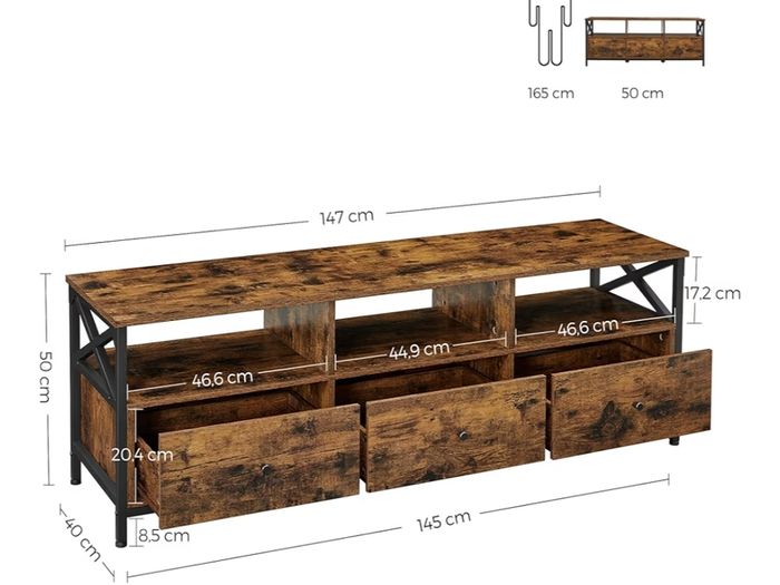 Tv Unit Vasagle 3 Drawers