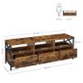 Tv Unit Vasagle 3 Drawers Image 5