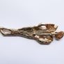 Vintage style lady silhouette brooch - black and gold tone Image 4
