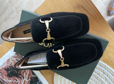 Gino Rossi Womens Suede Leather Loafers UK 4 37EUR