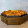 Vintage Chinese Octagonal Lacquered Box with Gilt-Bronze Sycee Ingots And Zodiac Coin Image 9
