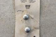 Matt grey knobs/handles x 2 Vintage Ikea